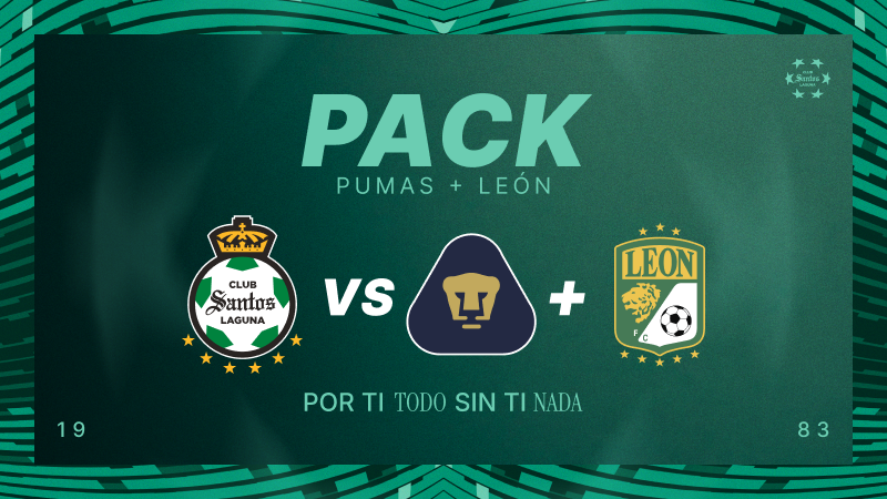 Pack 6 Santos: Pumas + León