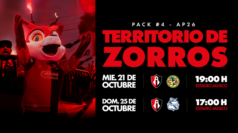 Pack 4 América + Puebla